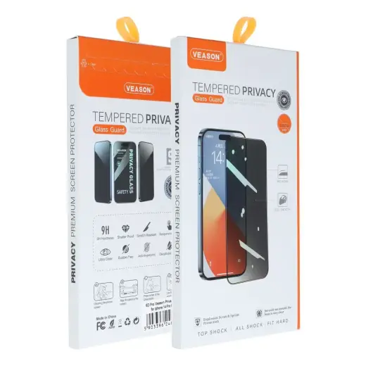 6D Pro Veason Privacy Glass - for Iphone 16 Pro Max black