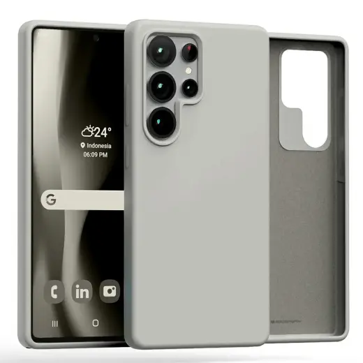 Mercury Silicone чехол для телефона Samsung Galaxy S25 Ultra каменный