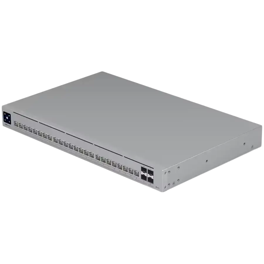Ubiquiti Layer 3 Etherlighting switch USW-PRO-HD-24-EU, (22) 2.5 GbE, (2) 10 GbE ports, (4) 10G SFP+ ports. DC power backup ready