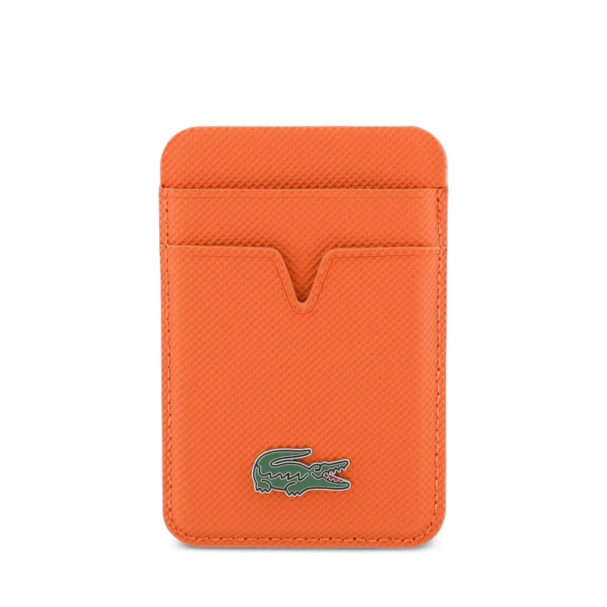 Lacoste PU Iconic Petit Pique MagSafe Wallet Orange