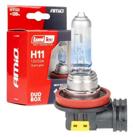 Halogen bulbs H11 12V 55W LumiTec NEXT GENERATION +135% DUO AMIO-04408