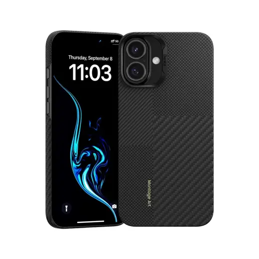 Benks Montage Magnetic Armor Air Kevlar чехол для телефона iPhone 16 Plus чёрный