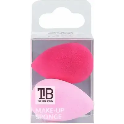 Tools for Beauty Makeup Mini Sponge Water Drop Pink Set 2 Pcs