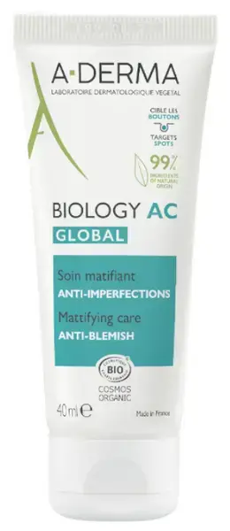 A-Derma Biology AC Global Anti-blemish Mattifying Care 40 Ml