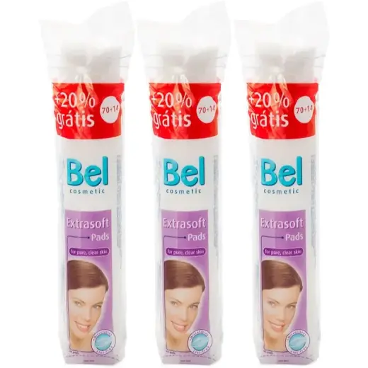 Bel Cosmetic 3 X 84 Round Makeup Remover Pads Set