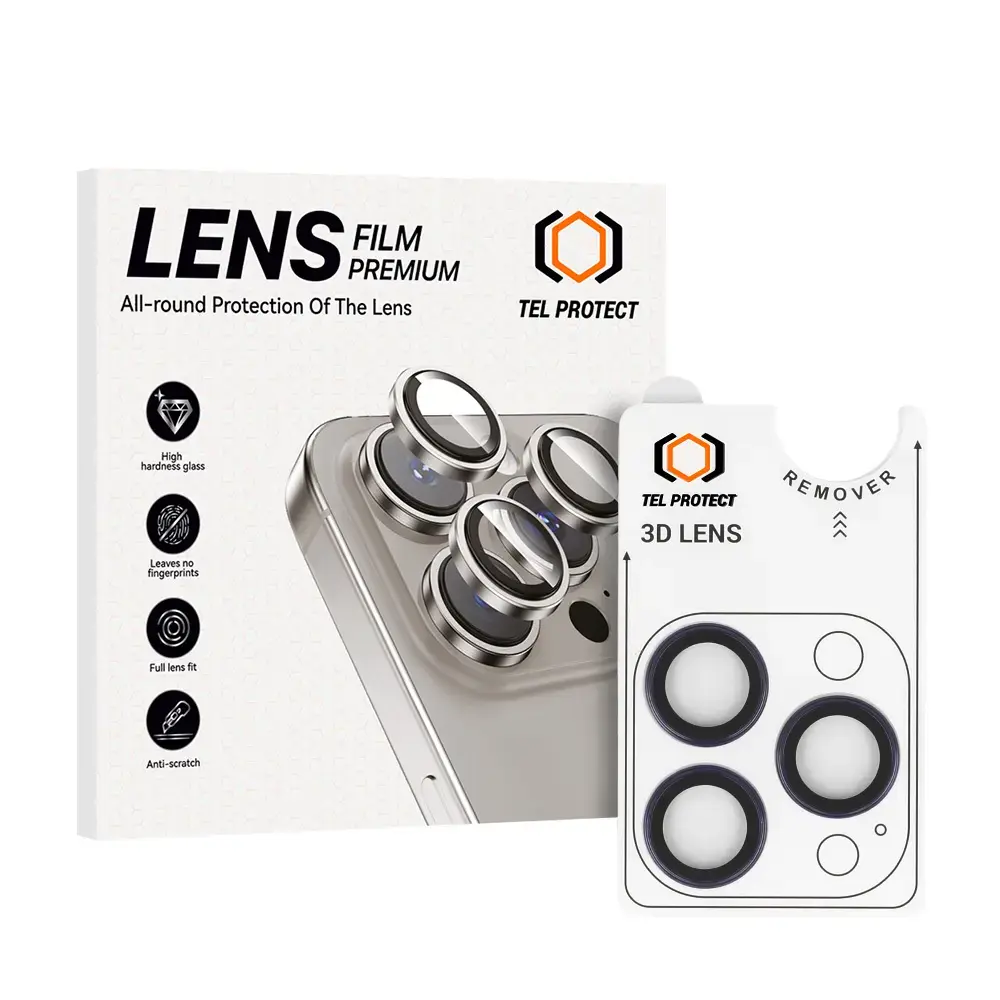 Tempered glass Tel Protect 3D Lens on camera for Iphone 14 Pro/14 Pro Max purple (lens 3 pieces)