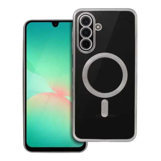 Case for Samsung A26 Electro Mag Cover compatible with MagSafe titanium gray