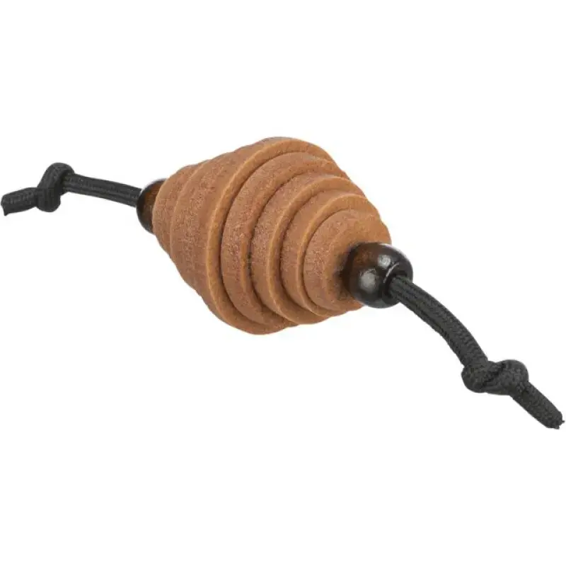 Rotaļlieta kaķiem : Trixie CityStyle rugby with rope, felt/wood, 13 cm