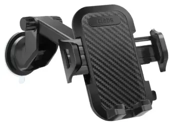 Telescopic car holder with suction cup Black