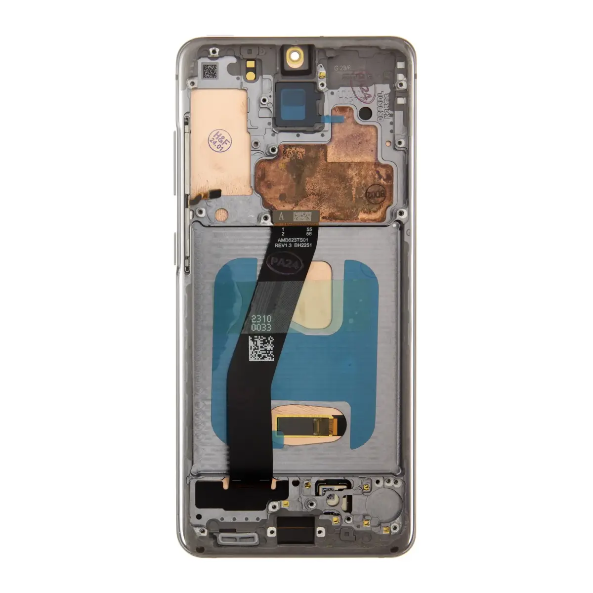 LCD display + Touch Unit + Front Cover for Samsung G980/G981 Galaxy S20 Cosmic Gray