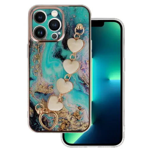 Trend phone case for iPhone 13 Pro blue (Design 6)