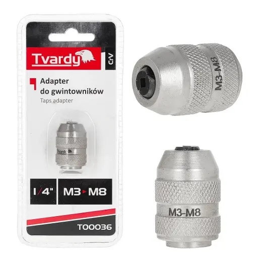 1/4" M3-M8 vītņgriežu adapteris CrV