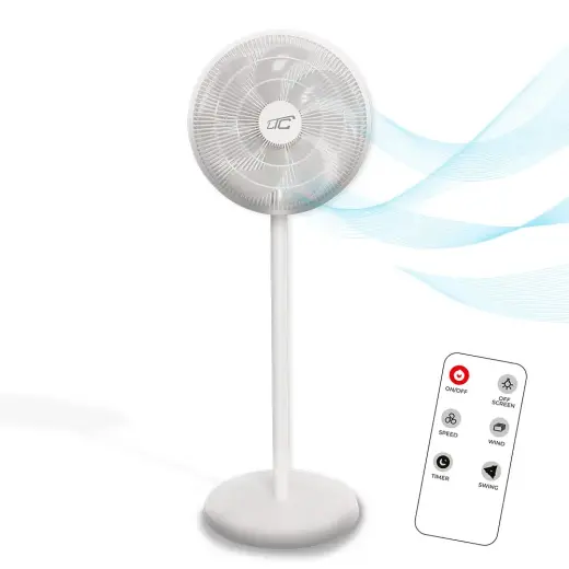 Standing Fan WT114 55W 14" digital display, remote, white