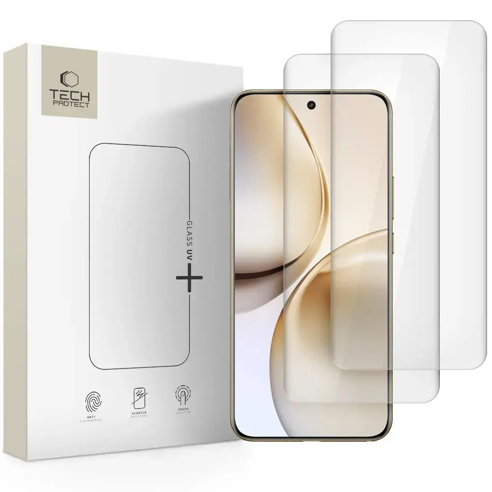 TECH-PROTECT GLASS UV+ 2-PACK REALME 14 PRO+ PLUS 5G CLEAR TEMPERED GLASS