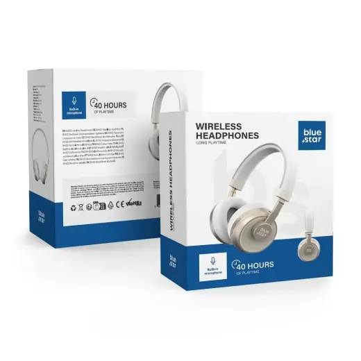 Wireless headphones Blue Star BH02 white