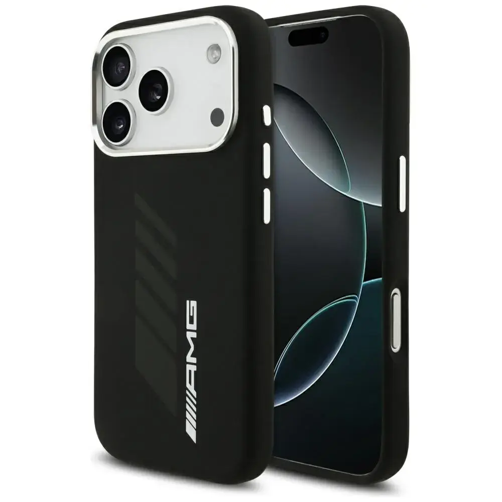 AMG Silicone Oversize Rhombs MagSafe Case for iPhone 17 Pro Black