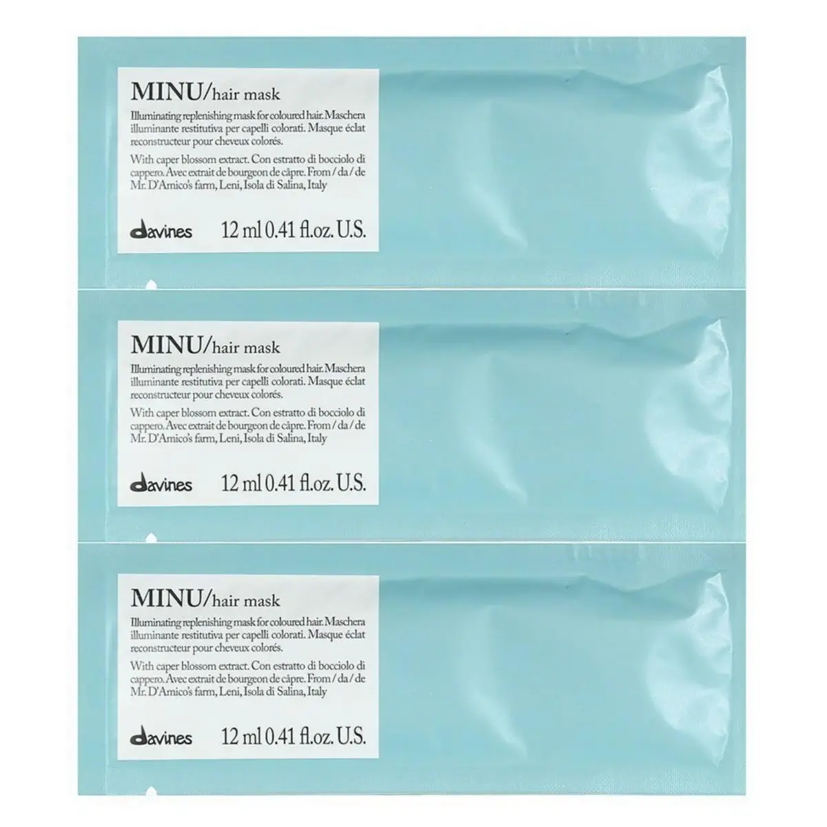 Davines, Minu, Hair Treatment Cream Mask, 12 pcs, 12 ml