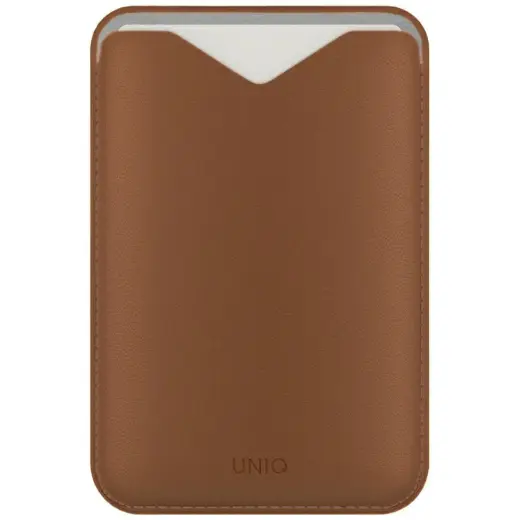 Magnetic wallet UNIQ Lyden Evo stand phone caramel