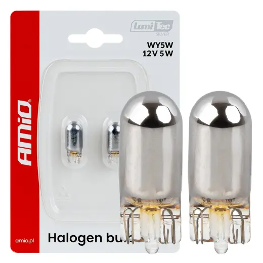Halogen bulbs WY5W 12V5W LumiTec CHROME 2 pcs. AMIO-04628