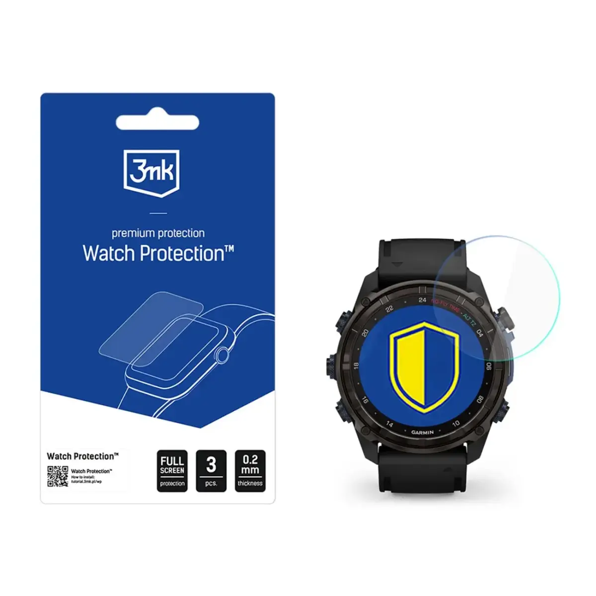 Smartwatch Screen Protector Glass 3mk Watch Protection FlexibleGlass for Garmin Descent Mk3i (51mm)