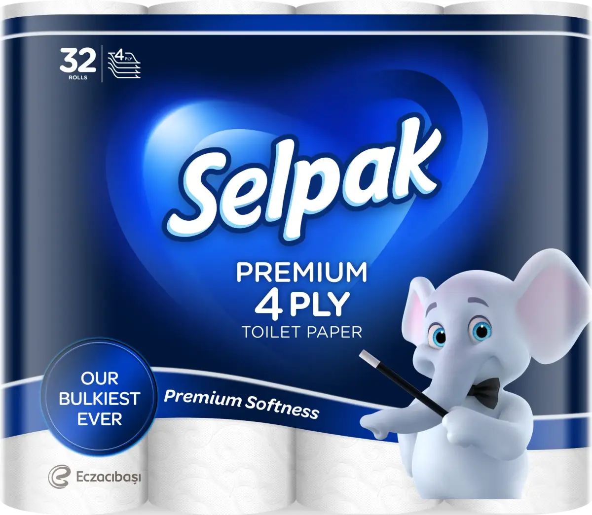 SELPAK Toilet paper, 4 ply, 16.8m, 120 sheets, 32 rolls
