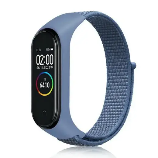 Beline išmaniojo laikrodžio dirželis Xiaomi Mi Band 3/4/5/6/7 | nailoninis | mėlynas