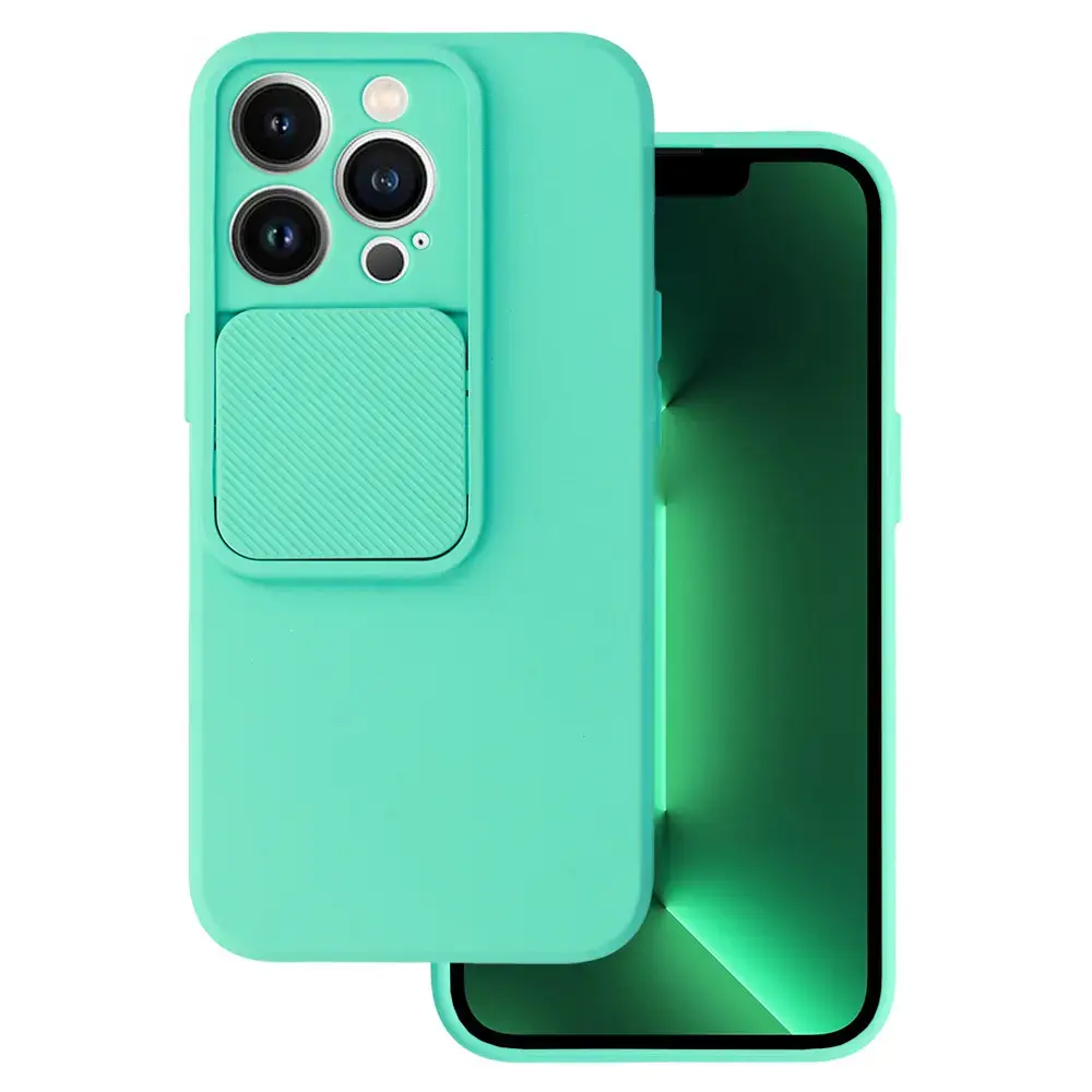 Camshield Soft maciņš telefonam iPhone 13 Pro zaļš (ar kameras aizsargu)