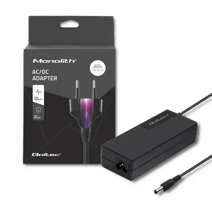 Qoltec Desktop power supply 72W | 24V | 3A | 5.5*2.5 + power cable