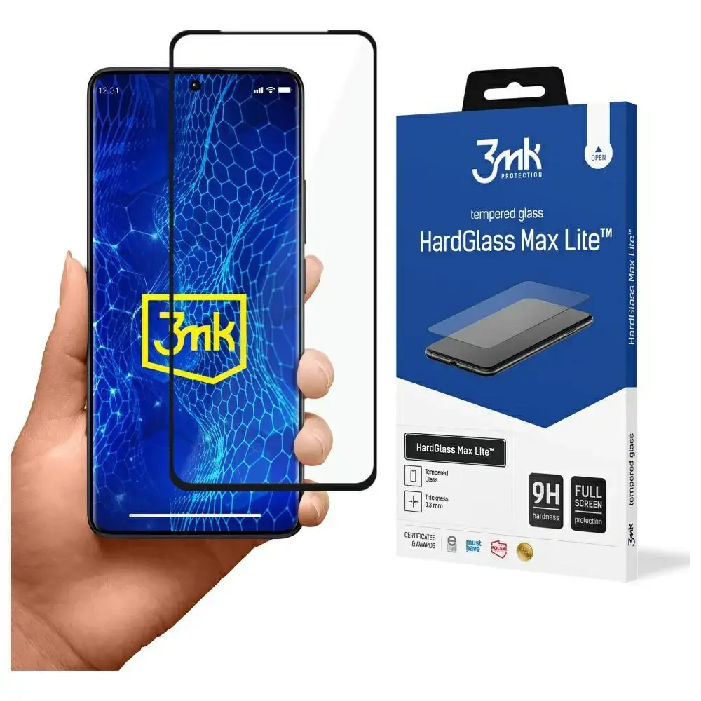 3MK HardGlass Max Lite tempered glass for Xiaomi Redmi Note 13 Pro+ black
