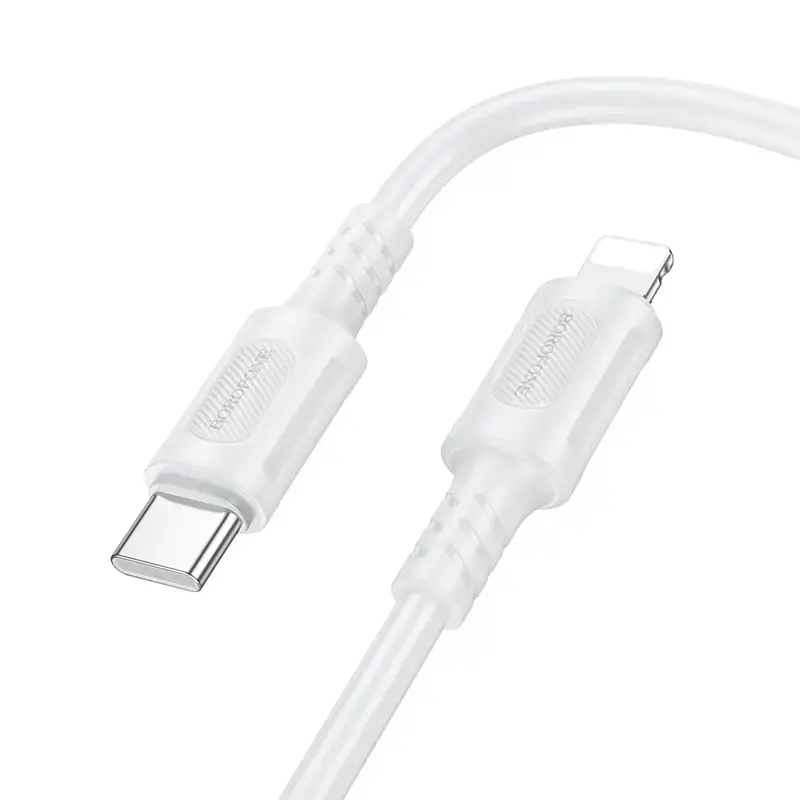 Borofone BX111 Feliz data transfer and charging cable | USB-C to Lightning | 27W | 1m | white