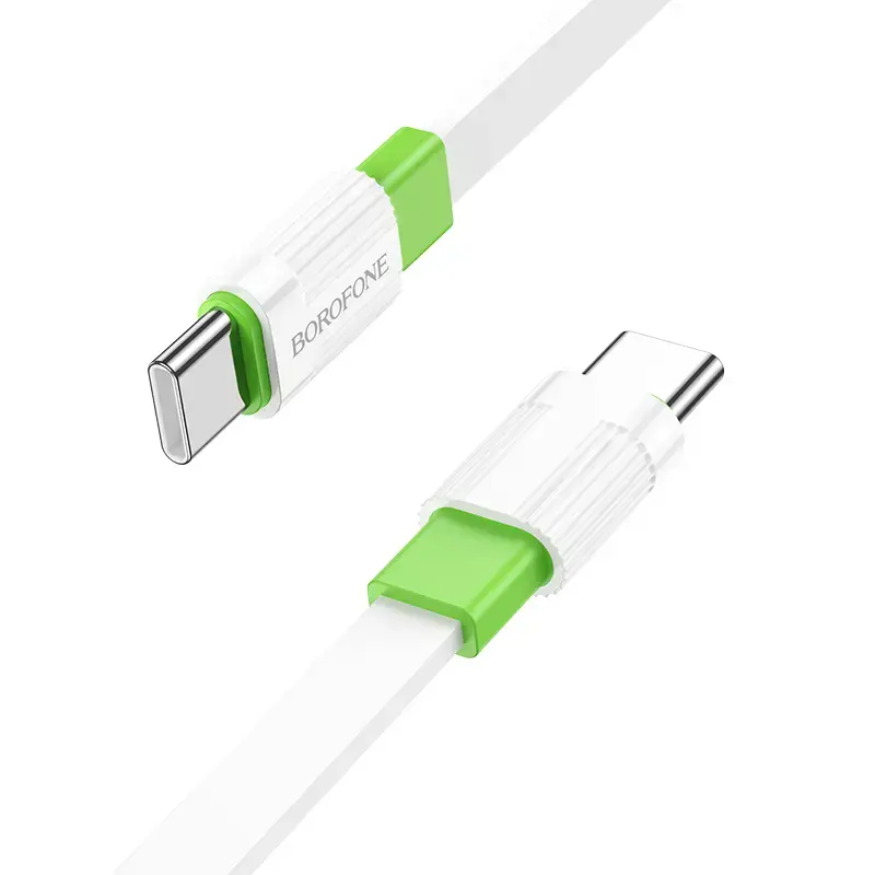 Borofone BX89 Union data transfer and charging cable | USB-C to USB-C | 60W | 1m | white, green