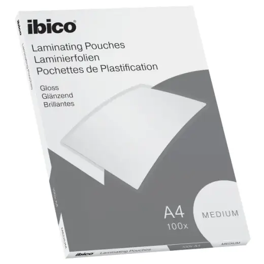 Laminēšanas aploksnes Ibico Basics, A4, spīdīgas, 80 mic, 100 gab./pak.