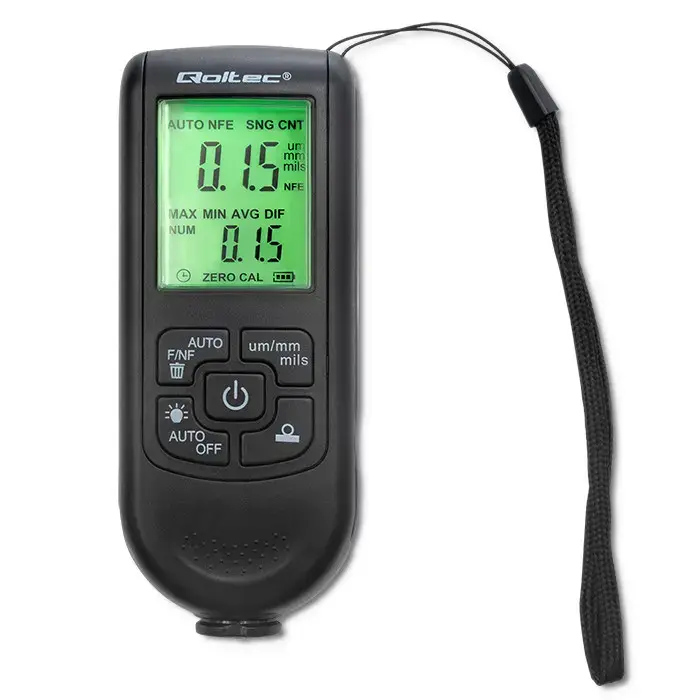 Qoltec Coating thickness gauge with LCD | 0 ~ 2000um