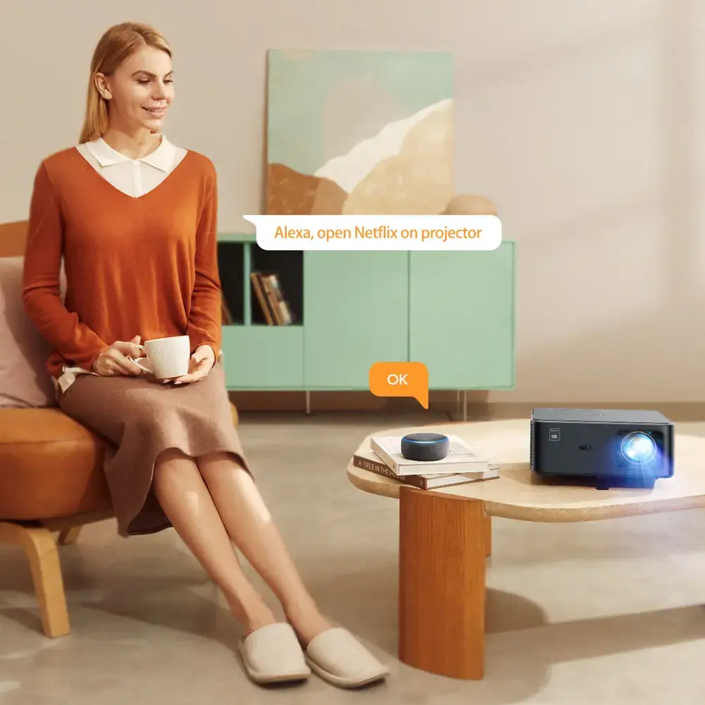 Yaber K2s Pro LCD FullHD 1080p Multimedia Projector with JBL Speakers and Subwoofer - Black