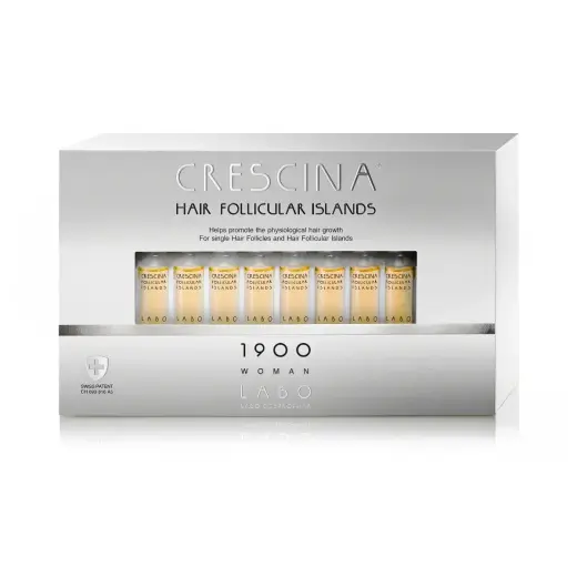 Labo,  Crescina Follicular Islands 1900, For Growth Stimulation, Ampoules Treatment Serum, For Scalp, For Women, 20 pcs