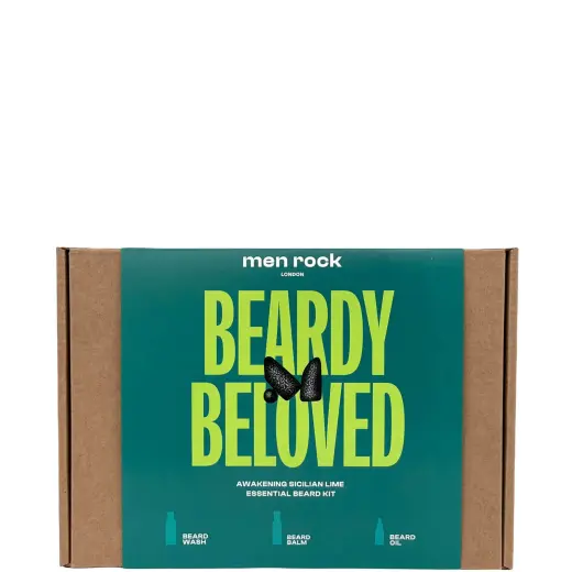 Men Rock Beardy Beloved Beard Kit  Beard Care  Sicilian Lime  3 Pc