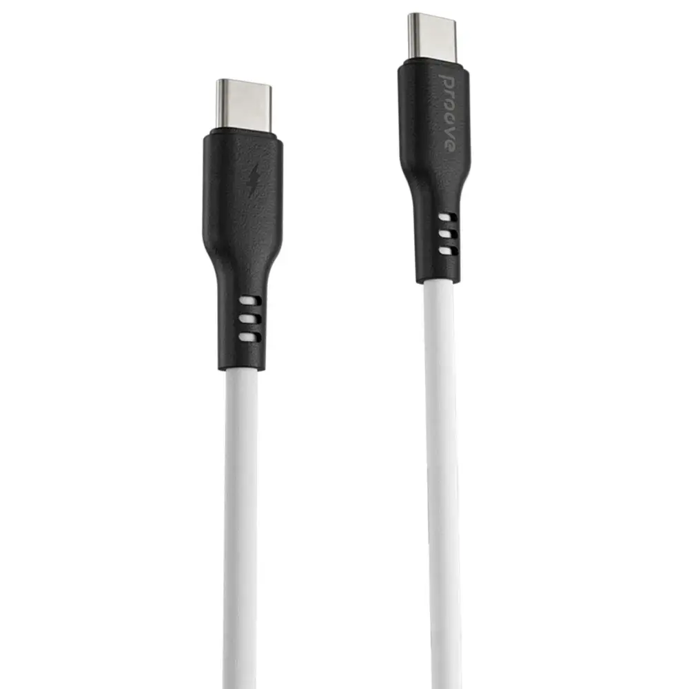 Proove Rebirth data transfer and charging cable | USB-C to USB-C | 60W | 1m | white