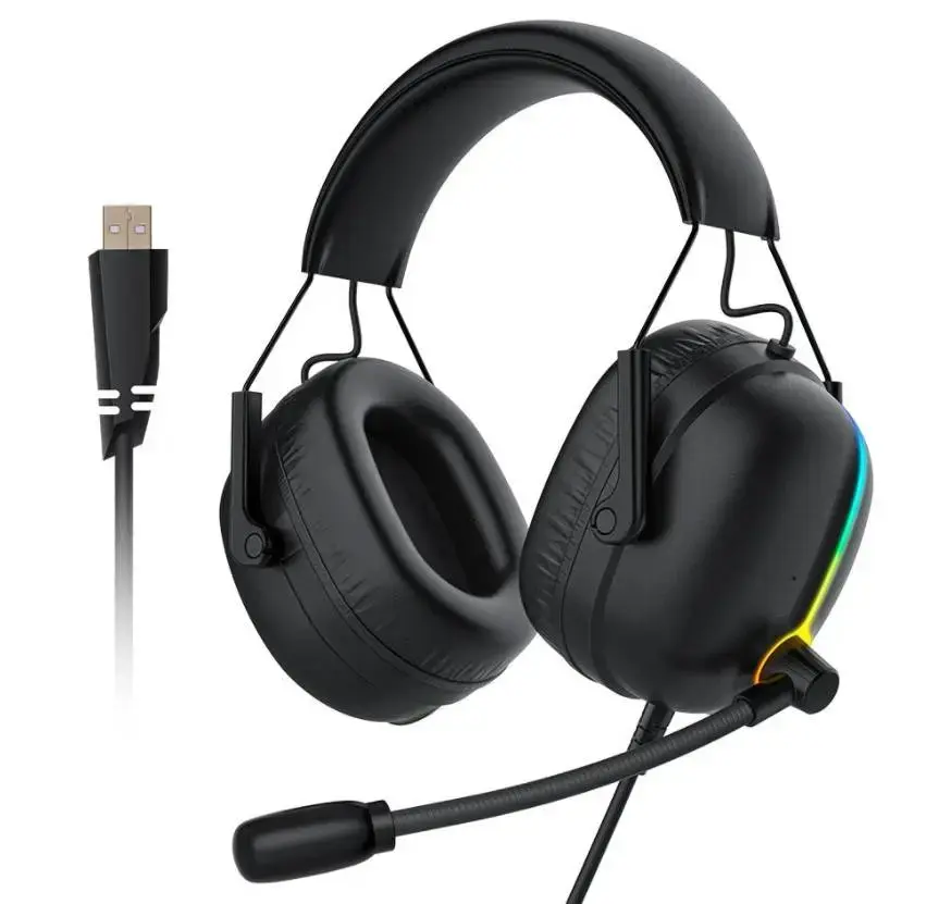 Gaming headphones BlitzWolf AA-GB4, RGB, 7.1 (black)