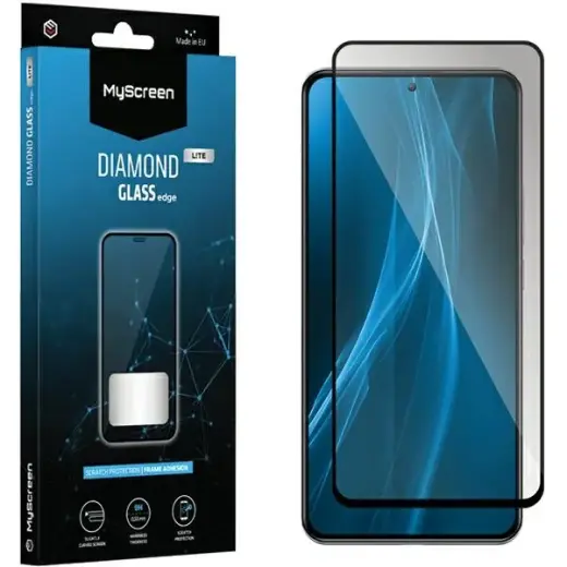 MS Diamond Glass Edge Lite защитное стекло для телефона Xiaomi Poco X6 черное на весь экран
