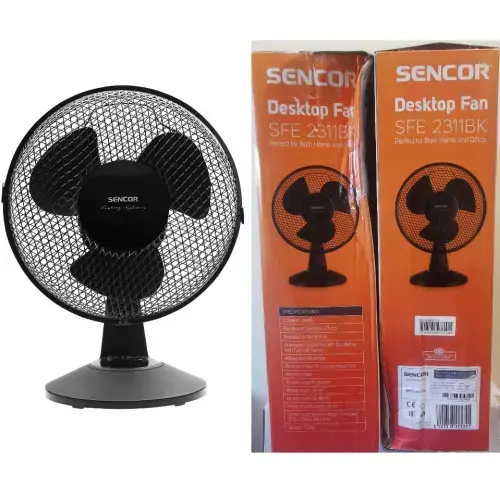 Sencor SFE 2311BK Galda ventilators 23cm 25W (Bojāts iepakojums)