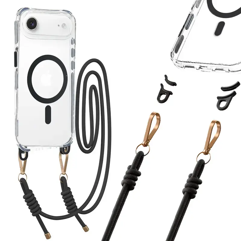 Tel Protect Strap Clear maciņš telefonam iPhone 17 Air melns