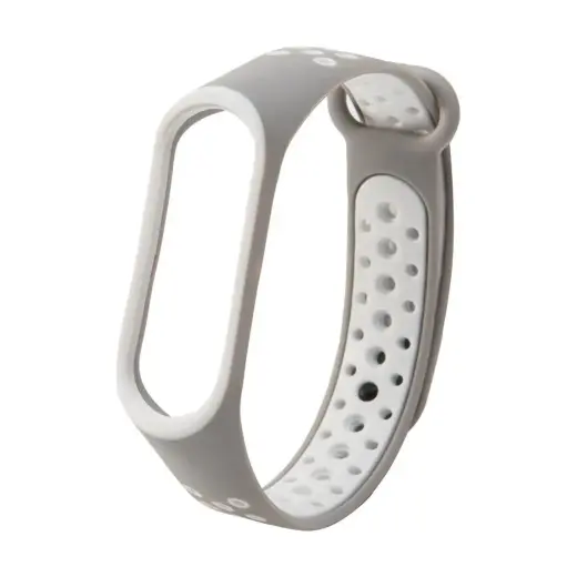Fusion dots band for Xiaomi Mi Band 3 | Mi Band 4 gray - white
