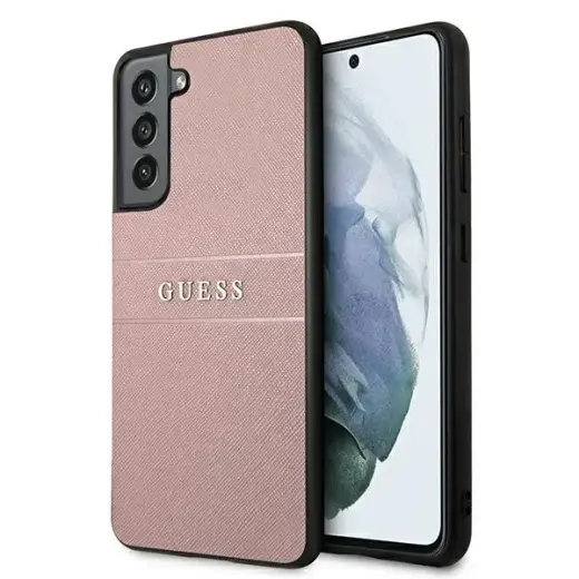 Guess PU Leather Saffiano Case for Samsung Galaxy S21 FE 5G Pink