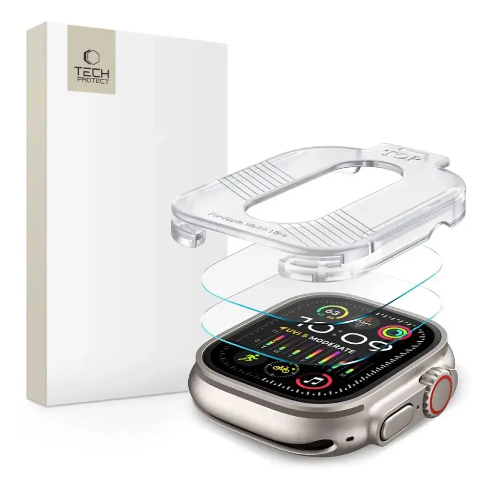 Tech-Protect Supreme Tempered Glass SET 2-PACK for Apple Watch Ultra 1|2 (49MM) - Clear