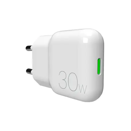 Puro SLIMPRO tīkla lādētājs | 30W | GaN | USB-C | balts