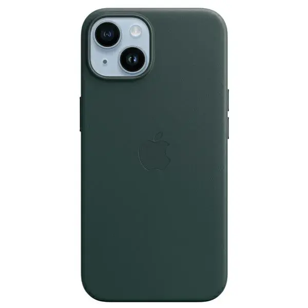 Case Apple MPP53ZM/A iPhone 14 / 15 / 13 6.1" forest green Leather Case MagSafe