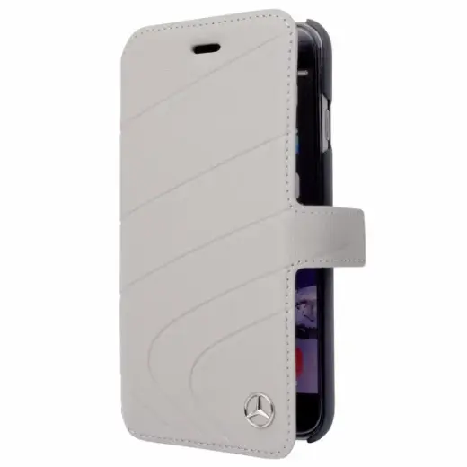 Mercedes MEFLBKP7CLGR iPhone 7|8| SE2020 | SE 2022 book szary|grey