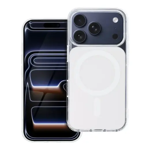 Clear Fusion Mag telefono dėklas su MagSafe palaikymu iPhone 16e | iPhone 17e baltas
