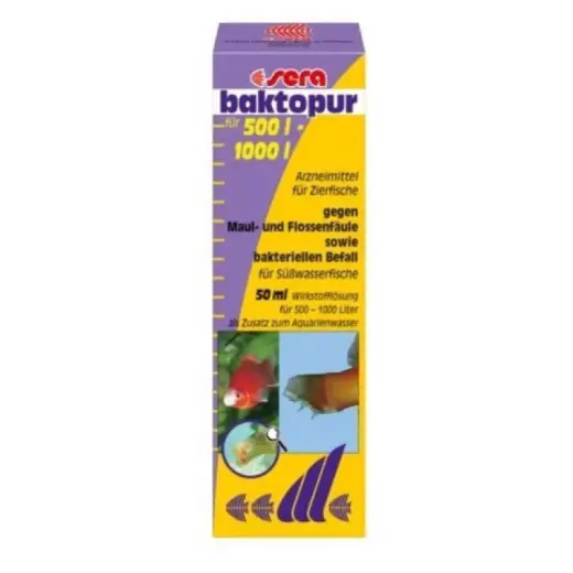 Zivju ārstēšanas līdzeklis : Sera Baktopur, 50 ml