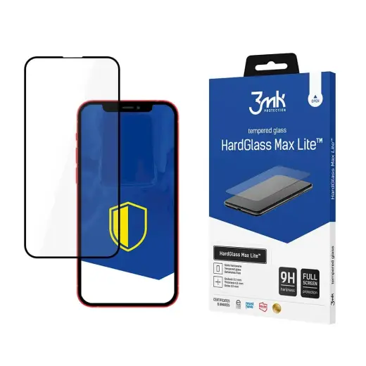 3mk HardGlass Max Lite aizsargstikls telefonam iPhone 13 Pro melns 3 gab.
